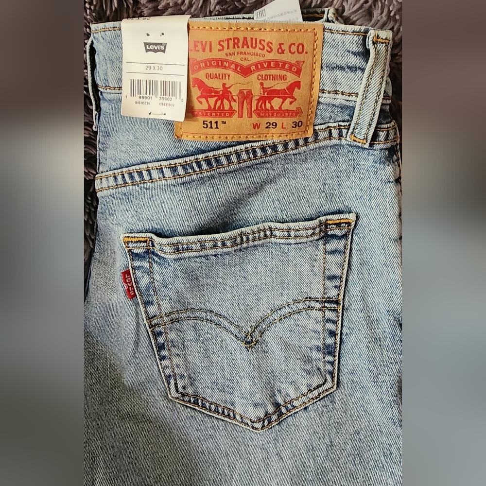 Levi's 511 Slim Fit Classic Blue Denim Jeans 29×30